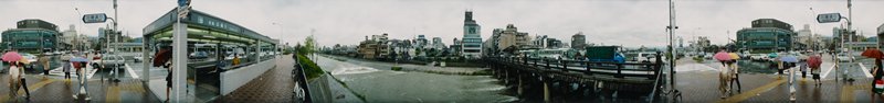 Kyoto: Sanjohashi in the Rain, Edward A. Foster, 1991