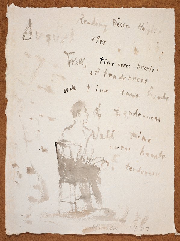 Study for Reading Wessex Heights, August 1987, from the Portfolio Lilacs and Smoke, Nicolas Africano, 1987