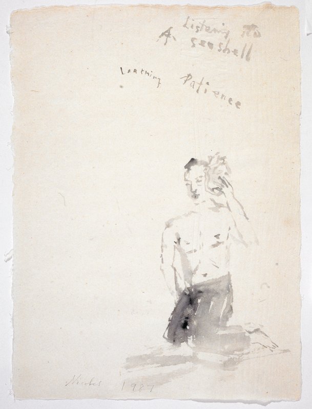 Study for Listening to a Seashell, Learning Patience, from the Portfolio Lilacs and Smoke, Nicolas Africano, 1987