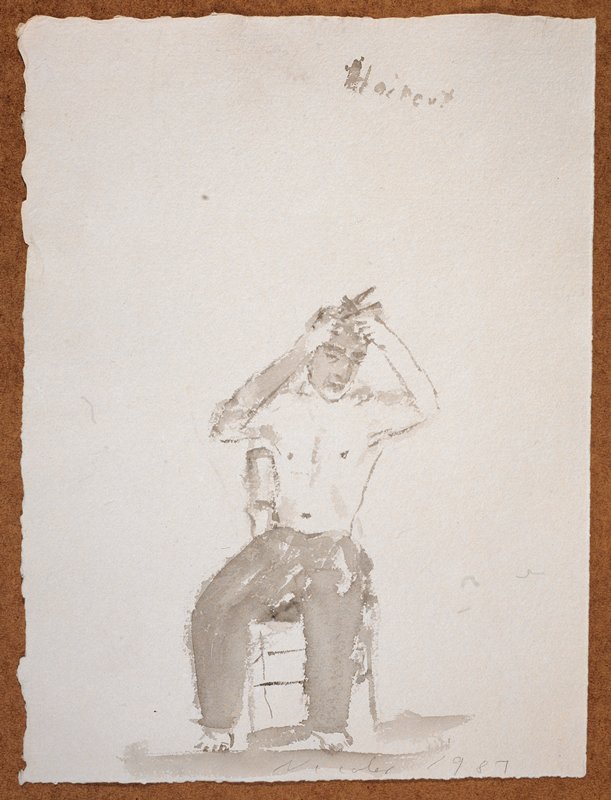Study for Haircut from the Portfolio Lilacs and Smoke, Nicolas Africano, 1987