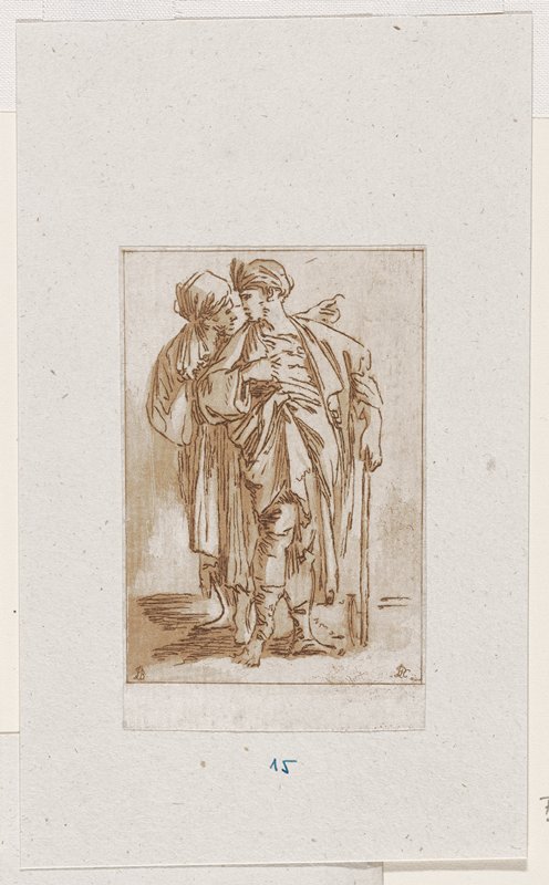 Suite de sept petits croquis, representant divers personnages, François-Philippe Charpentier, 1766