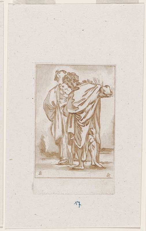 Suite de sept petits croquis, representant divers personnages, François-Philippe Charpentier, 1766