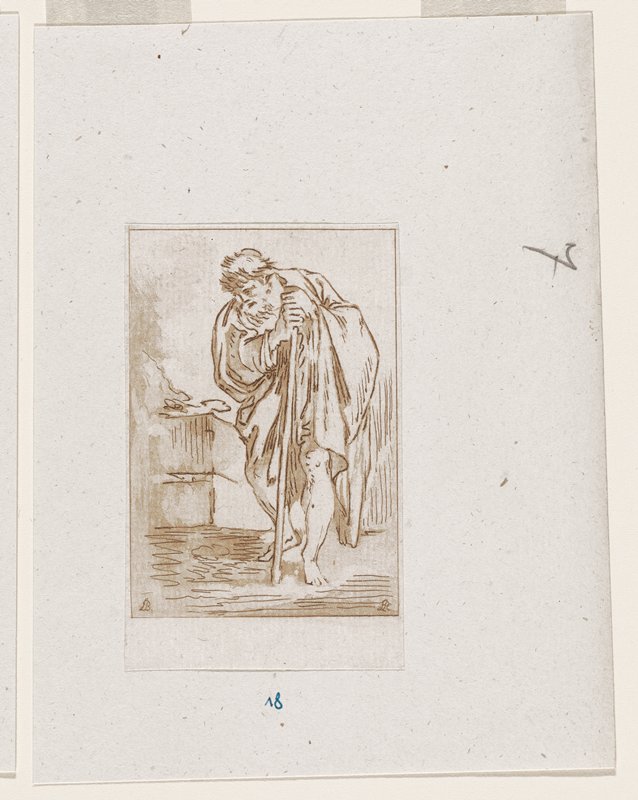 Suite de sept petits croquis, representant divers personnages, François-Philippe Charpentier, 1766