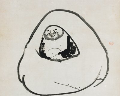 Hotei Within his Sack, Kōgan Gengei, 1800