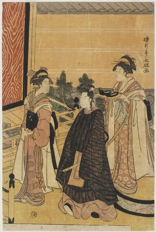 Nobleman Visiting a Lady, Eiri 栄里, late 1790s