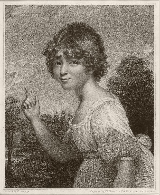 Miss Cowley, Peltro William Tomkins, 1803