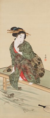 Woman by a Stream, Mihata Jōryū, 1830s