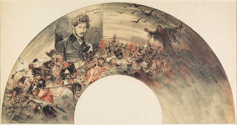 Portrait de Gavarni et allégorie de ses personnages, Maurice Neumont, c. 1900