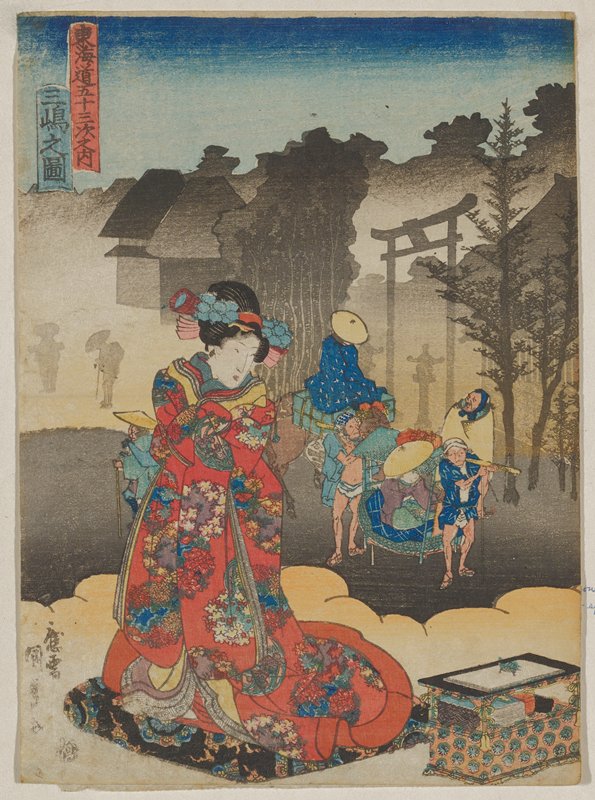View at Mishima, Utagawa Kunisada, c. 1833