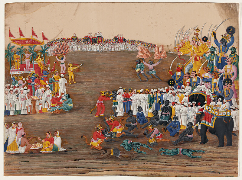 Scene from the Ramayana, late 19th century