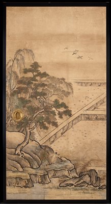 Fall [left from the set Rice Farming in the Four Seasons], Attributed to Kano Sanraku, 1620s
