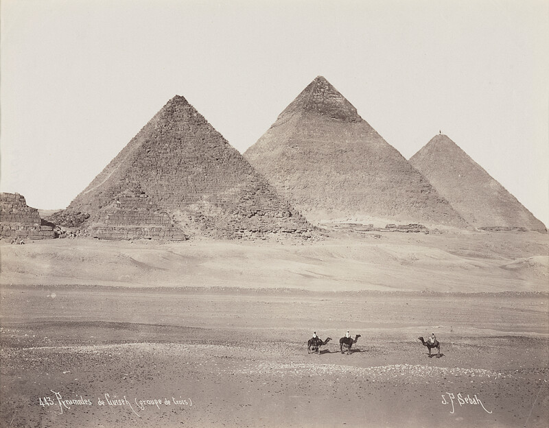 No. 443.  The Pyramids of Gizeh, Pascal Sebah, 19th century