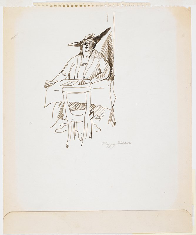 Woman at Table, Peggy Bacon, c. 1935