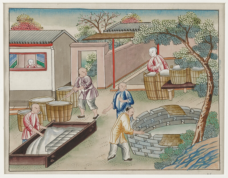 Pulverizing the Clay and Building the Kiln, 19th century