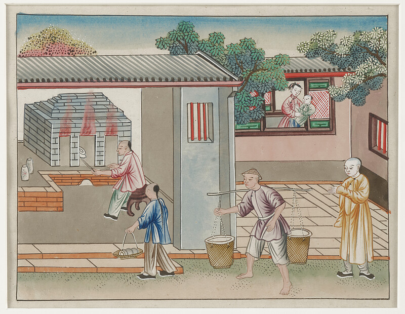 Kiln-firing the Porcelain, 19th century