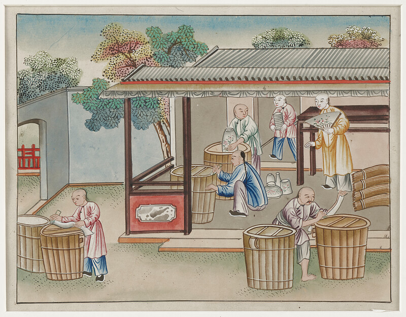 Packing the Finished Porcelain for Shipment, 19th century