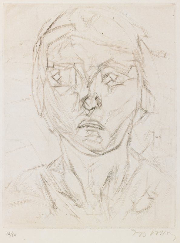 Tête de Fillette, Jacques Villon, 1929