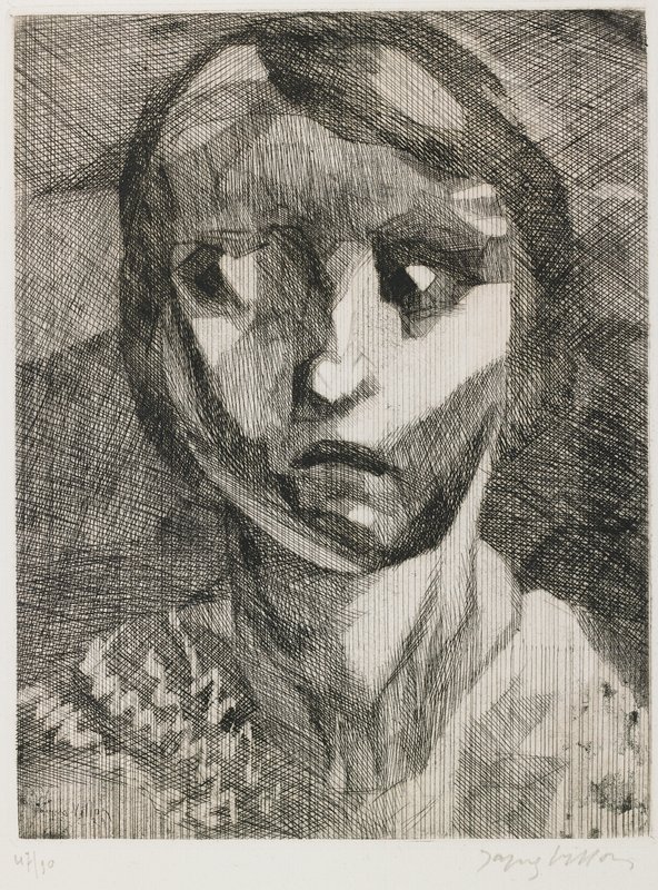 Tête de Fillette, Jacques Villon, 1929