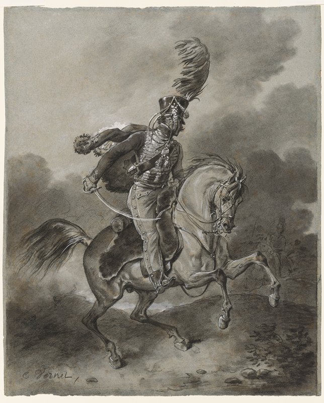Charging Hussar on Horseback, Carle Vernet, c. 1805–10