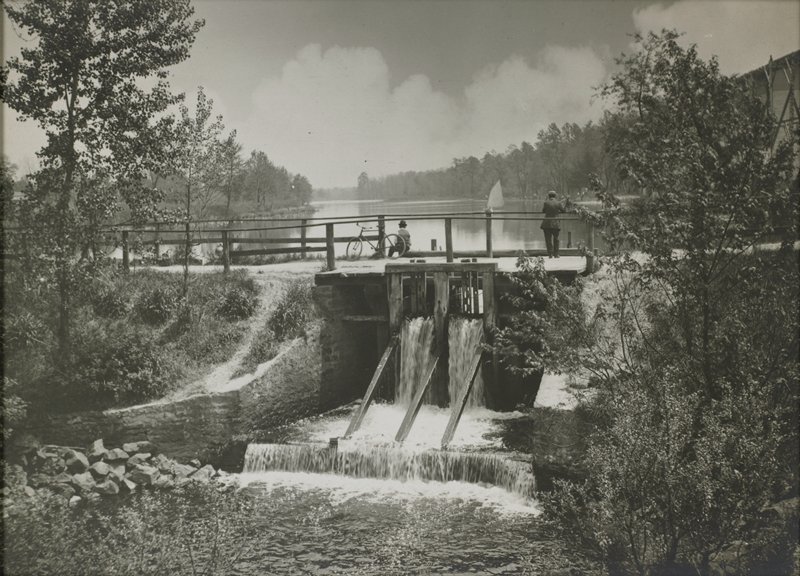 Untitled [bridge with bike], James Bartlett Rich, 20th century