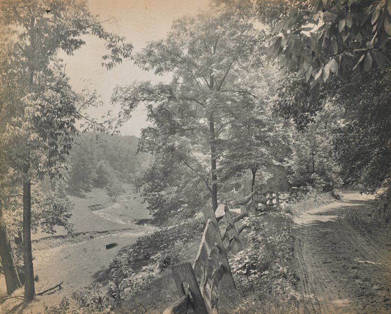 Untitled [field, fence and road], James Bartlett Rich, 20th century