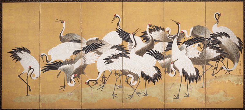 Flock of Cranes [right of a pair], Ishida Yūtei | Mia