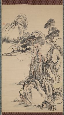 Landscape with River View, Ike Taiga, c. 1770