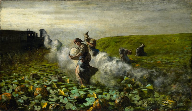 The Pumpkin Harvest, Giovanni Segantini, 1897