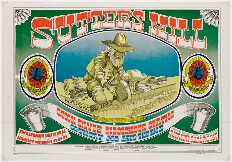 Sutter's Mill, Quicksilver Messenger Service, Country Joe and the Fish, May 19-21, Avalon Ballroom, Rick Griffin, 1967