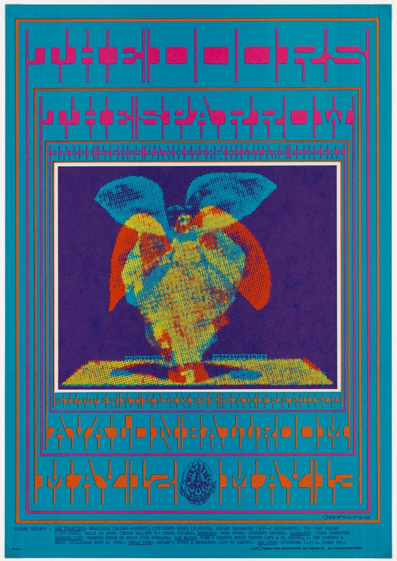 Butterfly Lady, The Doors, The Sparrow, May 12-13, Avalon Ballroom, Victor Moscoso, 1967