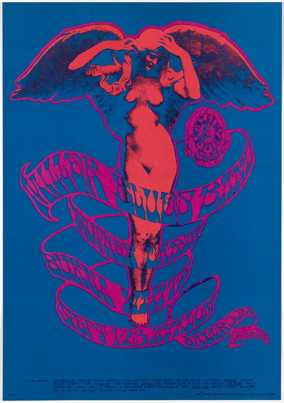 Miller Blues Band, Mother Earth, Bukka White, Avalon Ballroom, September 1-3, 1967, Alton Kelley, 1967