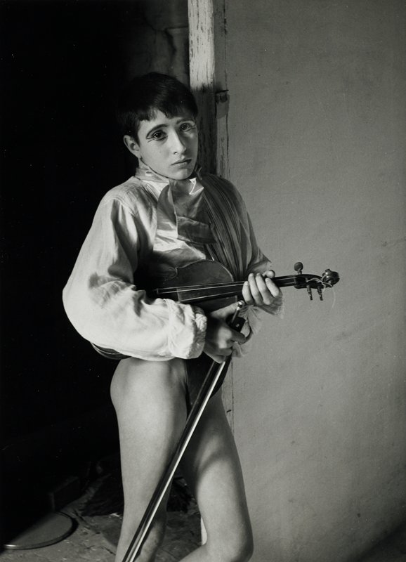 Violinist, Arles, France, Lucien Clergue, 1954
