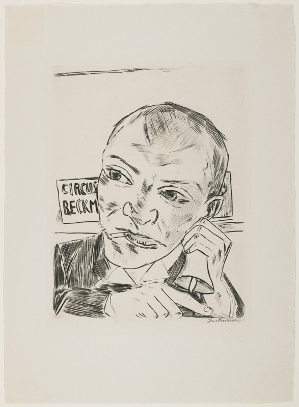 Der Ausrufer (The Barker) (Self-Portrait), Макс Бекман, 1921 (издание 1922)