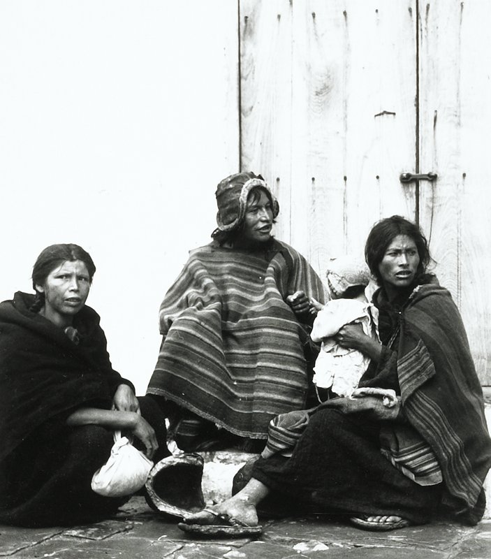 Family on Doorstep, Tarabuco, Bolivia, Esther Glaser Parada, 1964–66