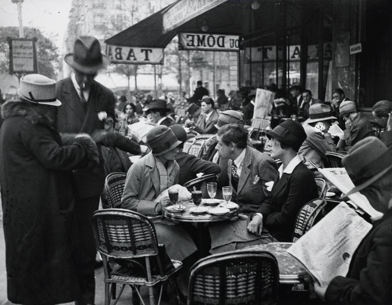 Cafe du Dome, Paris, André Kertész, 1926