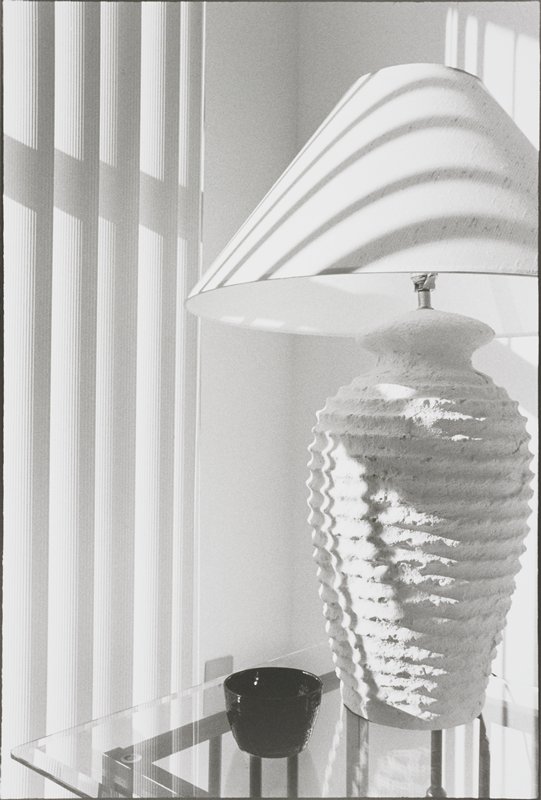 Lamp and Blinds, Sugihara's, Sun City, AZ, Frederick B. Scheel, January 4, 2001