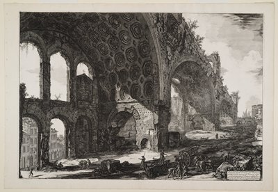 Dokumentasi “View of the Remains of the Dining Room of Nero's Golden House, commonly called the Temple of Peace”; Etching. Minneapolis Institute of Art.