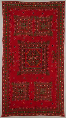 Dokumentasi “Woman's wedding veil (odhani)”; Cotton, silk, glass, embroidery. Minneapolis Institute of Art.