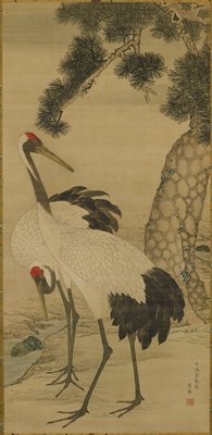 Two Cranes and a Pine Tree, Maruyama Ōkyo, 1772