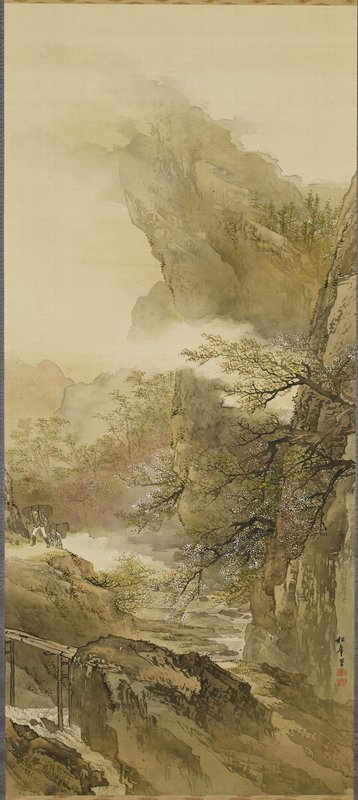 Woodcutter Returning from the Mountain in Spring, Suzuki Shōnen, around 1900