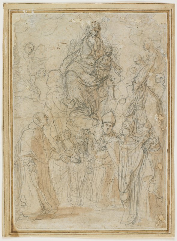 Madonna and Child with Saint Charles Borromeo and Other Saints, Alessandro Tiarini, c. 1610–15