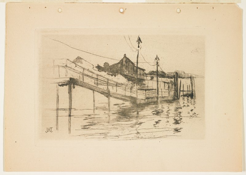 The Old Toll House at Bridgeport (Small plate), John Henry Twachtman, 1888–89