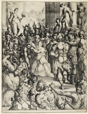 Dokumentasi “Martyrdom of Saint Lucy”; Etching and engraving. Minneapolis Institute of Art.