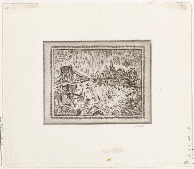 Brooklyn Bridge and Lower New York by John Marin