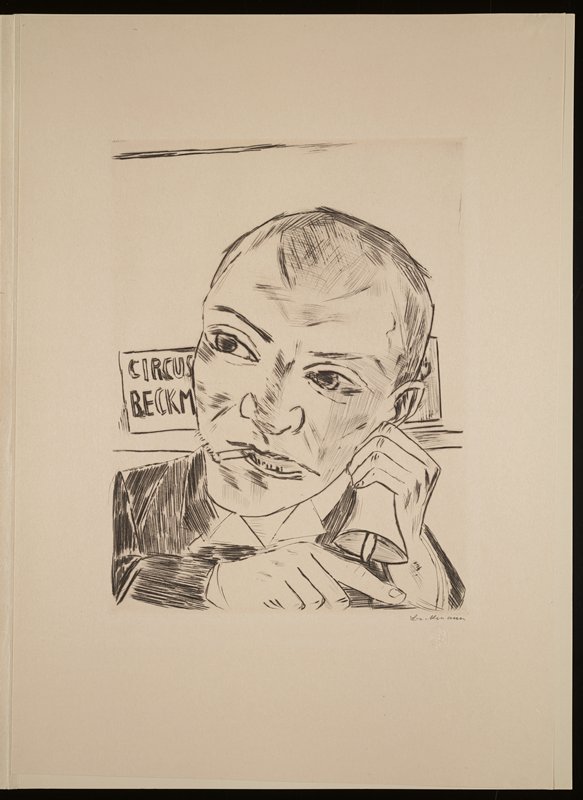Der Ausrufer, from Jahrmarkt, Макс Бекман, 1921 (издание 1922)