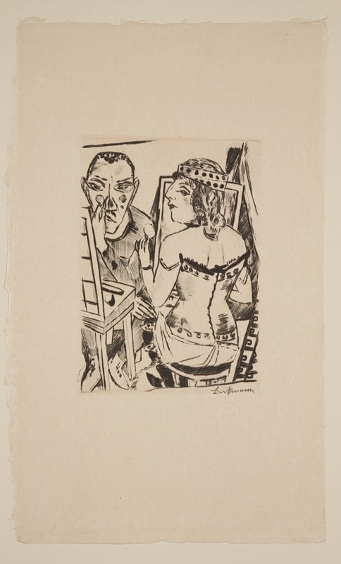 Garderobe, from Jahrmarkt, Макс Бекман, 1921 (издание 1922)