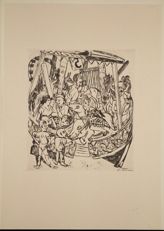 Das Karussell, from Jahrmarkt, Макс Бекман, 1921 (издание 1922)