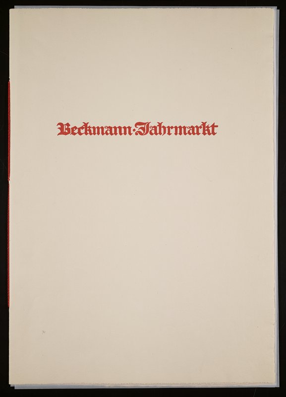 Booklet for Jahrmarkt portfolio, 1921 (published 1922)