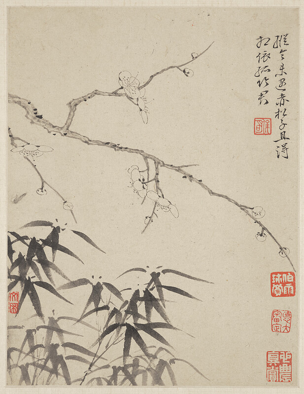 Leaf from album Three Friends of Winter, Jin Junming, 1669