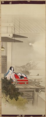 Murasaki Shikibu at Ishiyamadera, Watanabe Seitei, c. 1900–1910